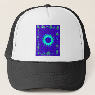 Casquette Create Your Own Iridescent Blue Floral Art 