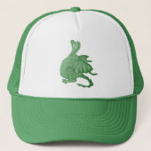 Casquette créature imaginaire mythique dragon vert mignon (Devant)