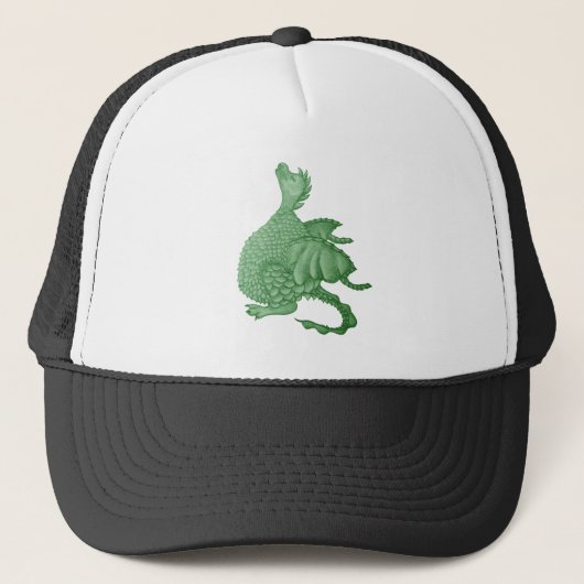 Casquette créature imaginaire mythique dragon vert mignon (Devant)