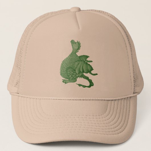Casquette créature imaginaire mythique dragon vert mignon (Devant)
