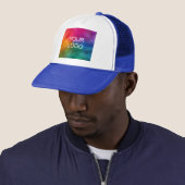 Casquette Créez votre propre Elégant Blanc Royal Blue Modern (En situation)
