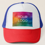 Casquette Créez votre propre Modèle de logo Ajouter une imag<br><div class="desc">Créez Votre Propre Ajouter Image Logo Photo Elegant Blue Red White Modern Modèle Trucker Hat.</div>