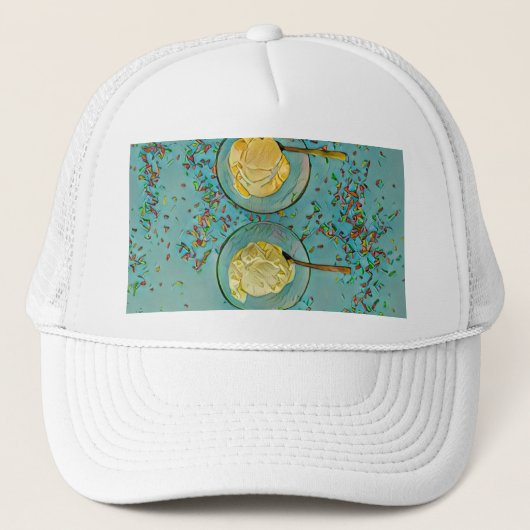 Casquette Crème glacée aux fraises (Devant)