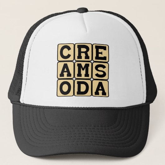 Casquette Crème Soda, Boisson Gazeuse (Devant)