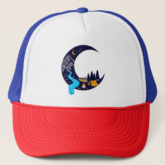 Casquette Crescent Moon Adventure Camping (Devant)