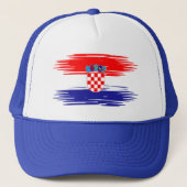 Casquette Croatia Flag Hat – Patriotic Baseball Cap for Men  (Devant)