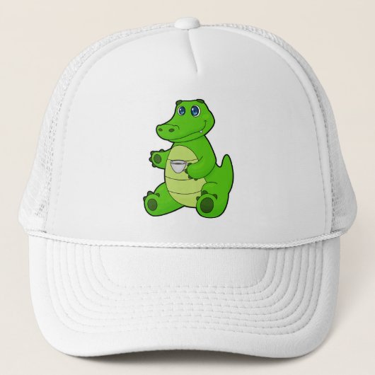 Casquette Crocodile avec Coupe de Café (Devant)