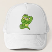 Casquette Crocodile comme Bodybuilder avec de grands Muscles (Devant)