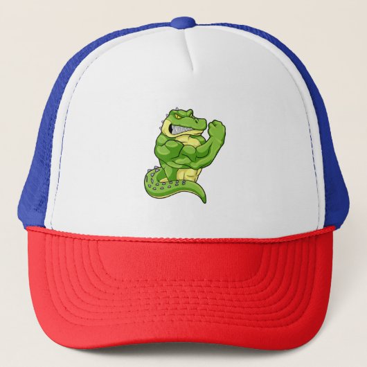 Casquette Crocodile comme Bodybuilder & grands Muscles (Devant)