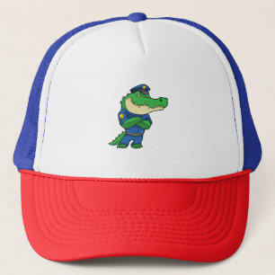 Casquette Crocodile en tant qu'officier de police en uniform