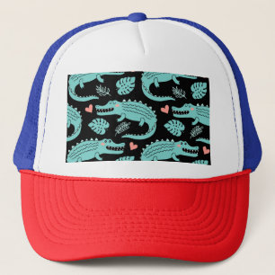 Casquette Crocodiles de caricatures, motif mignon sans soudu