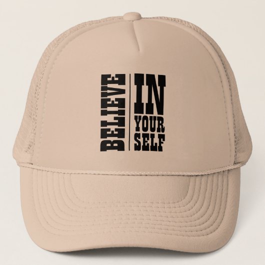 CASQUETTE CROIRE EN VOUS-MÊME TYPOGRAPHIE BLANCHE (Devant)