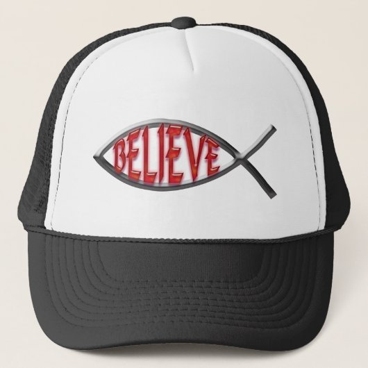 Casquette Croire Poisson- Rouge (Devant)
