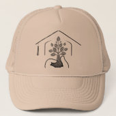 Casquette Croissance : De la main de l'entraide à un Casquet (Devant)