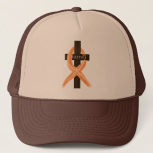Casquette Croix de foi du survivant de la leucémie orange