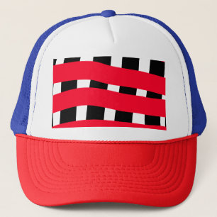 Casquette Croix noire rouge damier simple homme garçon cadea