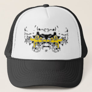 Casquette Croquis de tigre (jaune)