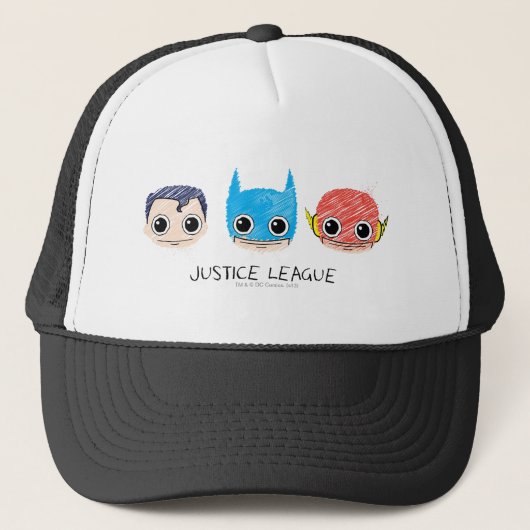 Casquette Croquis des chefs de la Mini Ligue de Justice (Devant)