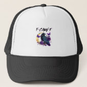Casquette Crow F Caw F Funny Bird Moon Gothic Design (Devant)