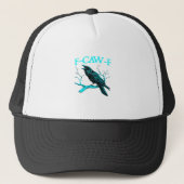 Casquette Crow F-Caw-F Funny Bird Retro Design Creative Styl (Devant)