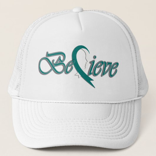 Casquette Croyez (sarcelle d'hiver et blanc-camionneur) (Devant)