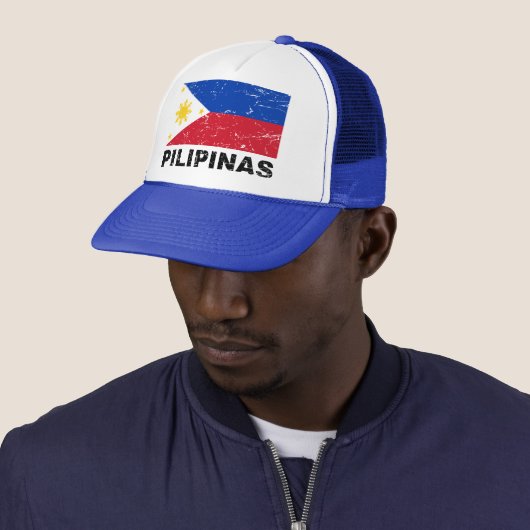 Casquette Cru de drapeau de Philippines (En situation)