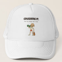 Crushing It - Drôle Cartoon Gym Trucker Chapeau