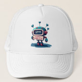 Casquette CTRL+ HELLO Denim Delim : Joli robot (Devant)