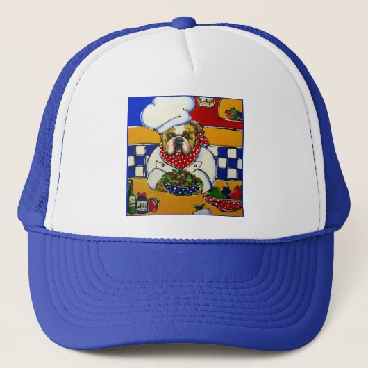 Casquette Cuisinier Bouledogue (Devant)