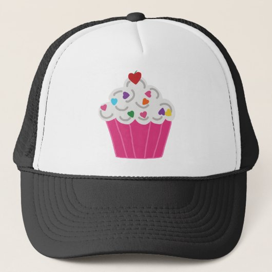 Casquette Cupcake Rose Dessert (Devant)