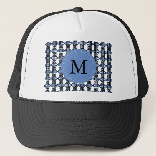 Casquette Custom Blue Abstract (Devant)