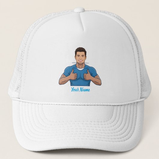 Casquette Custom Face & Name Trucker Hat Personalized Summer (Devant)