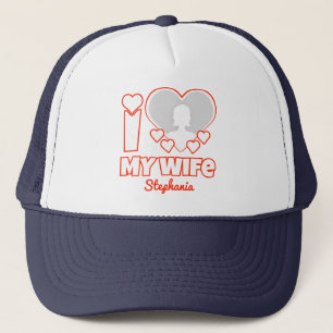 Casquette Custom I Love My Wife - Ajouter Nom & Photo