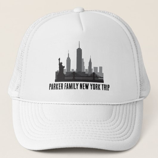 Casquette Custom New York Voyage Skyline Statue de la Libert