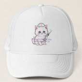 Casquette Custom Nurse Cat Skilled Enough (Devant)