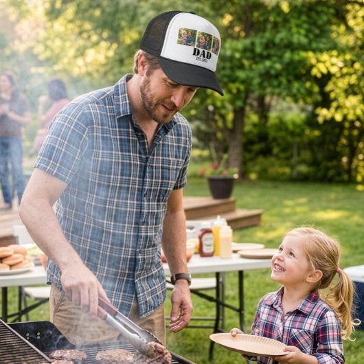 Casquette Custom Photo Dad Established Minimal Typography