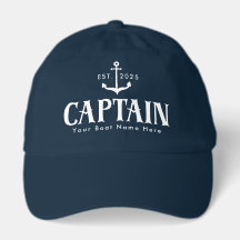 Custom Stylish Boat Name Captain
