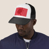 Casquette Custom Tomato Red Splash Trucker Hat (En situation)