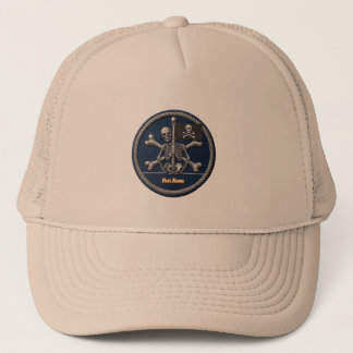 Casquette Customizable Pirate Skull Trucker Hat: Personalize