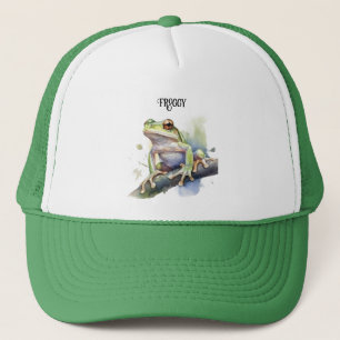 Casquette Cute Aquarelle Arbre Frog, personnalisé