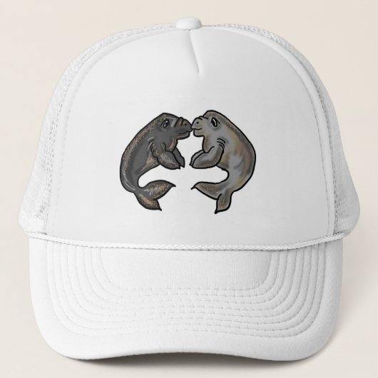 Casquette Cute baiser manatees design (Devant)
