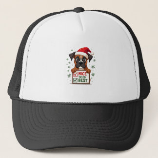 Casquette Cute Boxer dog Dog Christmas Nice Tried my Best  (