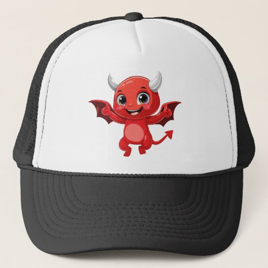 Casquette Cute cartoon flying devil (Devant)
