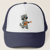 Casquette Cute Cartoon Raccoon Jouer Banjo (Devant)