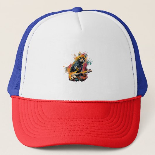 Casquette cute cat rocks tar design  (Devant)