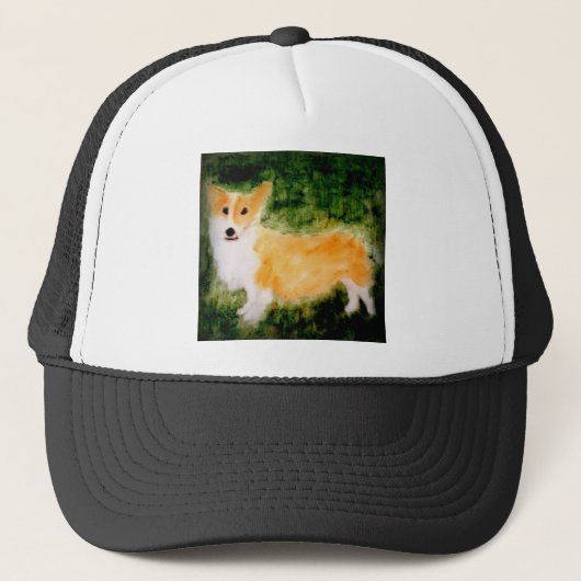 Casquette Cute Corgi Dog Art (Devant)