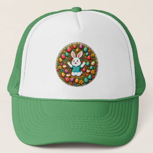 Casquette Cute Easter Bunny – Decorative Wreath boné (Devant)