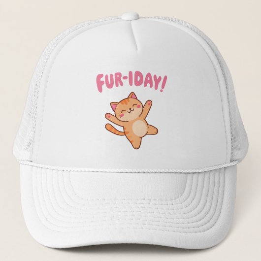 Casquette Cute Fun Chat Fur-iday (Devant)