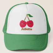 Casquette Cute Kawaii cerise personnalisée (Devant)