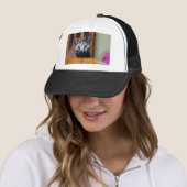 Casquette Cute Kitten noir et blanc (En situation)